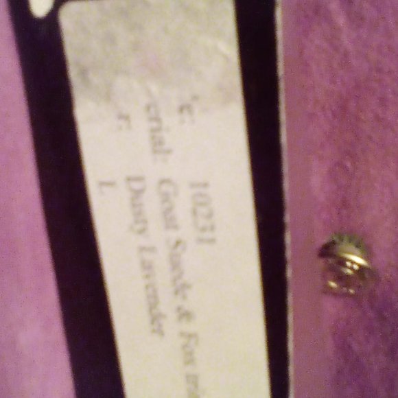 Goat Suede Dusty Lavender W/fox collar - Picture 5 of 5